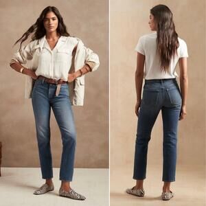 Banana Republic High Rise Straight Leg Jeans size 29 Nondistressed Blue Denim